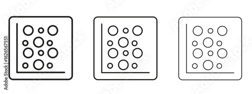 Heat Map icon linear style sign for mobile concept and web design.
