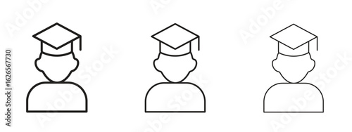 Graduated icon linear style sign for mobile concept and web design.