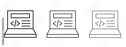 Front end icon linear style sign for mobile concept and web design.