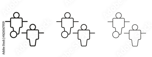 Foosball icon linear style sign for mobile concept and web design.