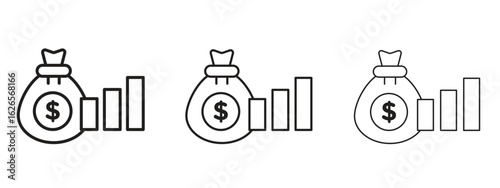 Fiscal policy icon linear style sign for mobile concept and web design.