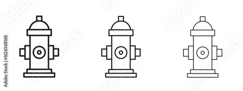 Fire hydrant icon linear style sign for mobile concept and web design.