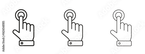 Finger control icon linear style sign for mobile concept and web design.