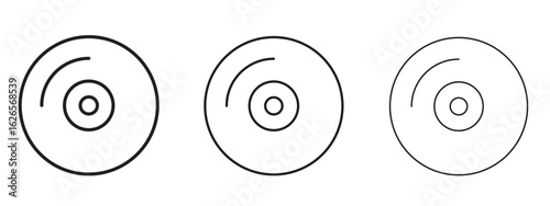 DVD icon linear style sign for mobile concept and web design.
