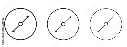 Diameter icon linear style sign for mobile concept and web design.