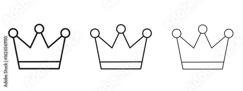 Crown icon linear style sign for mobile concept and web design.