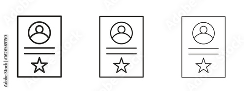 Criminal record icon linear style sign for mobile concept and web design.