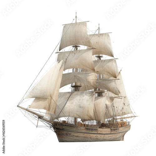 Detailed model of a sailing ship (1)
