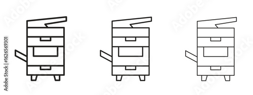 Copier icon linear style sign for mobile concept and web design.