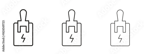 Circuit Breaker icon linear style sign for mobile concept and web design.