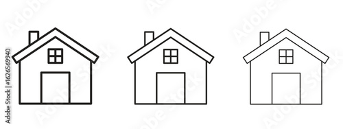 Chalet icon linear style sign for mobile concept and web design.