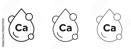 Calcium icon linear style sign for mobile concept and web design.