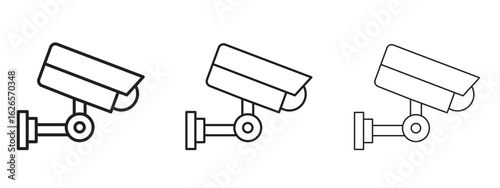 CCTV icon linear style sign for mobile concept and web design.