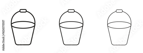 Bucket icon linear style sign for mobile concept and web design.