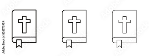 Bible icon linear style sign for mobile concept and web design.