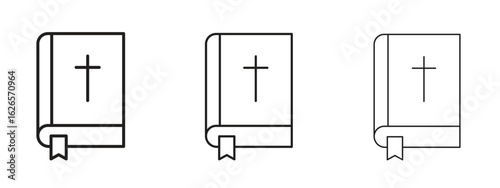Bible icon linear style sign for mobile concept and web design.