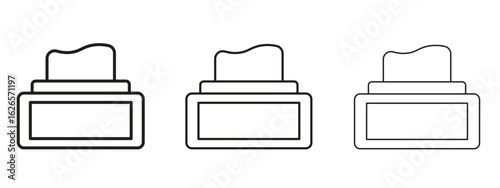 baby wipe icon linear style sign for mobile concept and web design.