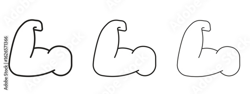 Arm icon linear style sign for mobile concept and web design.