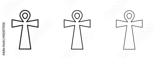 Ankh icon linear style sign for mobile concept and web design.
