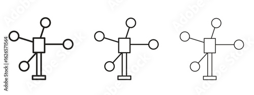 Anemometer icon linear style sign for mobile concept and web design.