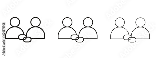 Affiliate link icon linear style sign for mobile concept and web design.