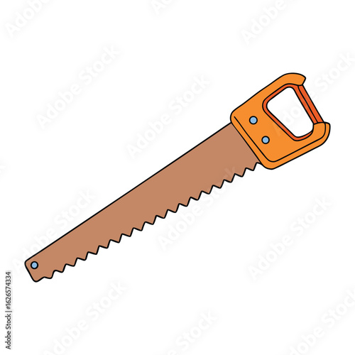 A handsaw is a manual cutting tool with a sharp, toothed blade, ideal for slicing through wood or plastic with precision. Perfect for DIY, carpentry, and home repairs.

