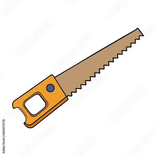 A handsaw is a manual cutting tool with a sharp, toothed blade, ideal for slicing through wood or plastic with precision. Perfect for DIY, carpentry, and home repairs.
