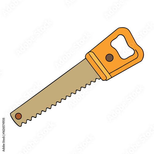 A handsaw is a manual cutting tool with a sharp, toothed blade, ideal for slicing through wood or plastic with precision. Perfect for DIY, carpentry, and home repairs.

