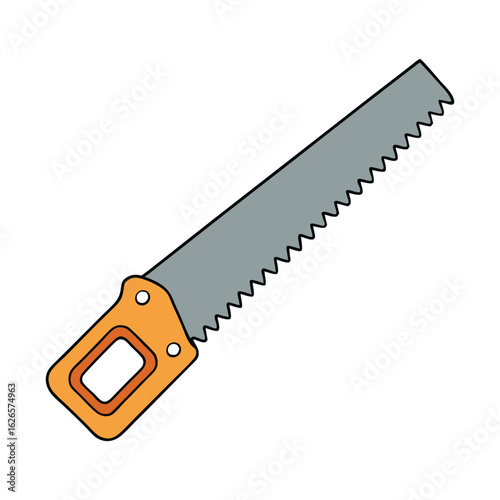 A handsaw is a manual cutting tool with a sharp, toothed blade, ideal for slicing through wood or plastic with precision. Perfect for DIY, carpentry, and home repairs.
