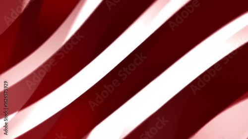  Abstract background of flowing red and white diagonal waves. A simple, elegant, and modern seamless loop animation for corporate presentations.