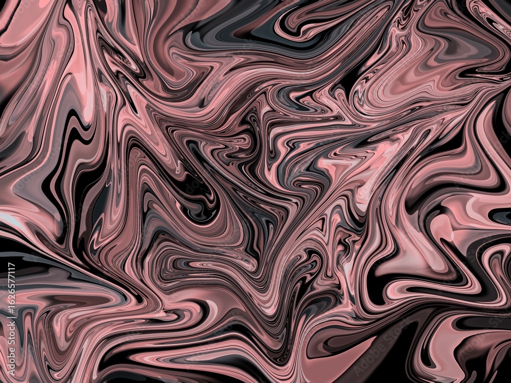 Obraz premium くすみピンクのマーブル背景・抽象流体アート｜Dusty Pink Marble Abstract Fluid Art Background 