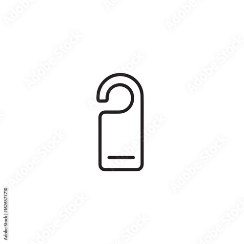 Vector art of door hanger tag icon isolated on white background
