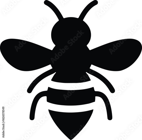 Silhouette honey bee icon graphic design vector Illustrator