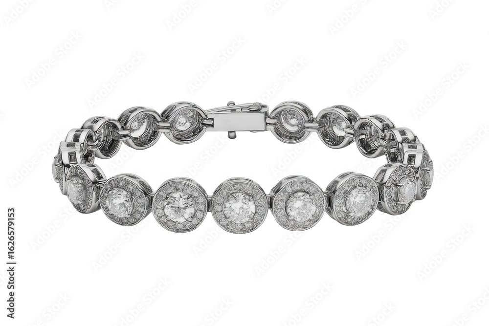 Obraz premium Diamond bracelet, round cut, bezel setting