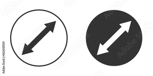 Two side icon logo design illustration template. Solid Style