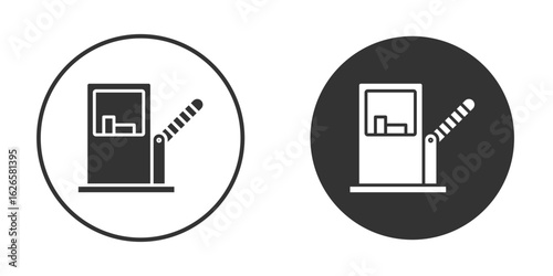 Toll road icon logo design illustration template. Solid Style