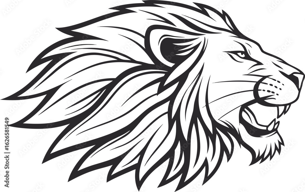 Fototapeta premium lion head vector