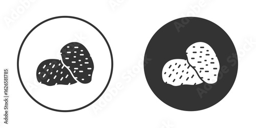 Sweet potato icon logo design illustration template. Solid Style