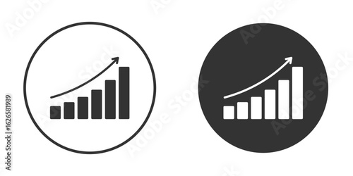 Stagflation icon logo design illustration template. Solid Style