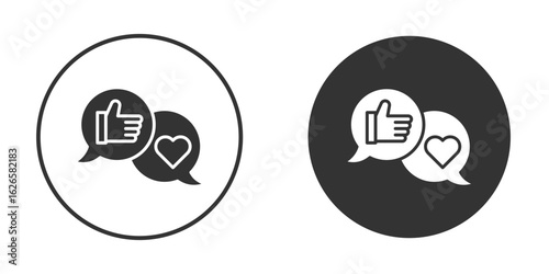 Social media icon logo design illustration template. Solid Style