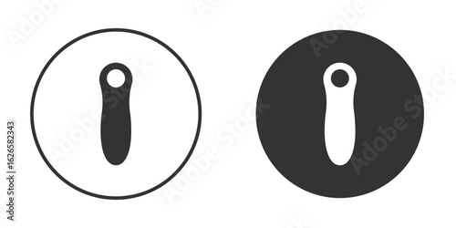 Shoehorn icon logo design illustration template. Solid Style