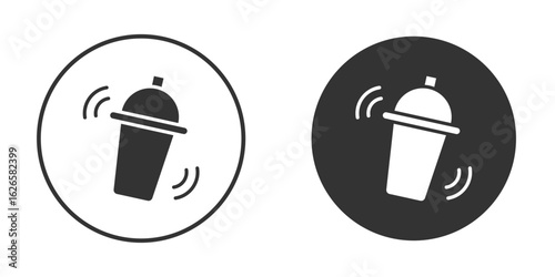 Shaker icon logo design illustration template. Solid Style