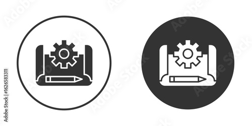 Prototyping icon logo design illustration template. Solid Style