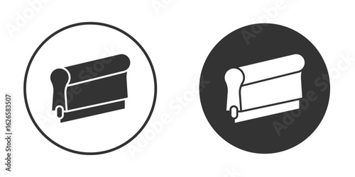 Print screen icon logo design illustration template. Solid Style