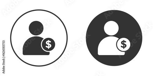 Personal loan icon logo design illustration template. Solid Style