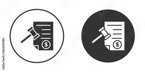 Penalty icon logo design illustration template. Solid Style