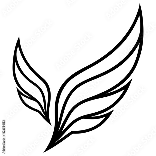 wing-bird icon line airt vactor outline Illustrations on white background