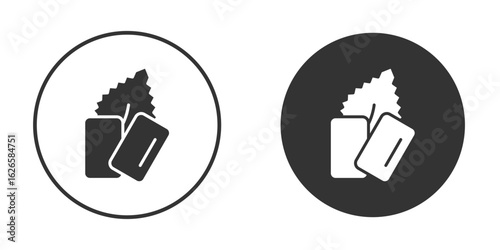 Mint gum icon logo design illustration template. Solid Style