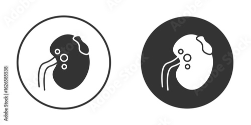 Kidney disease icon logo design illustration template. Solid Style