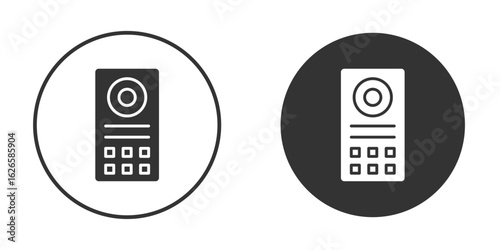 Intercom icon logo design illustration template. Solid Style